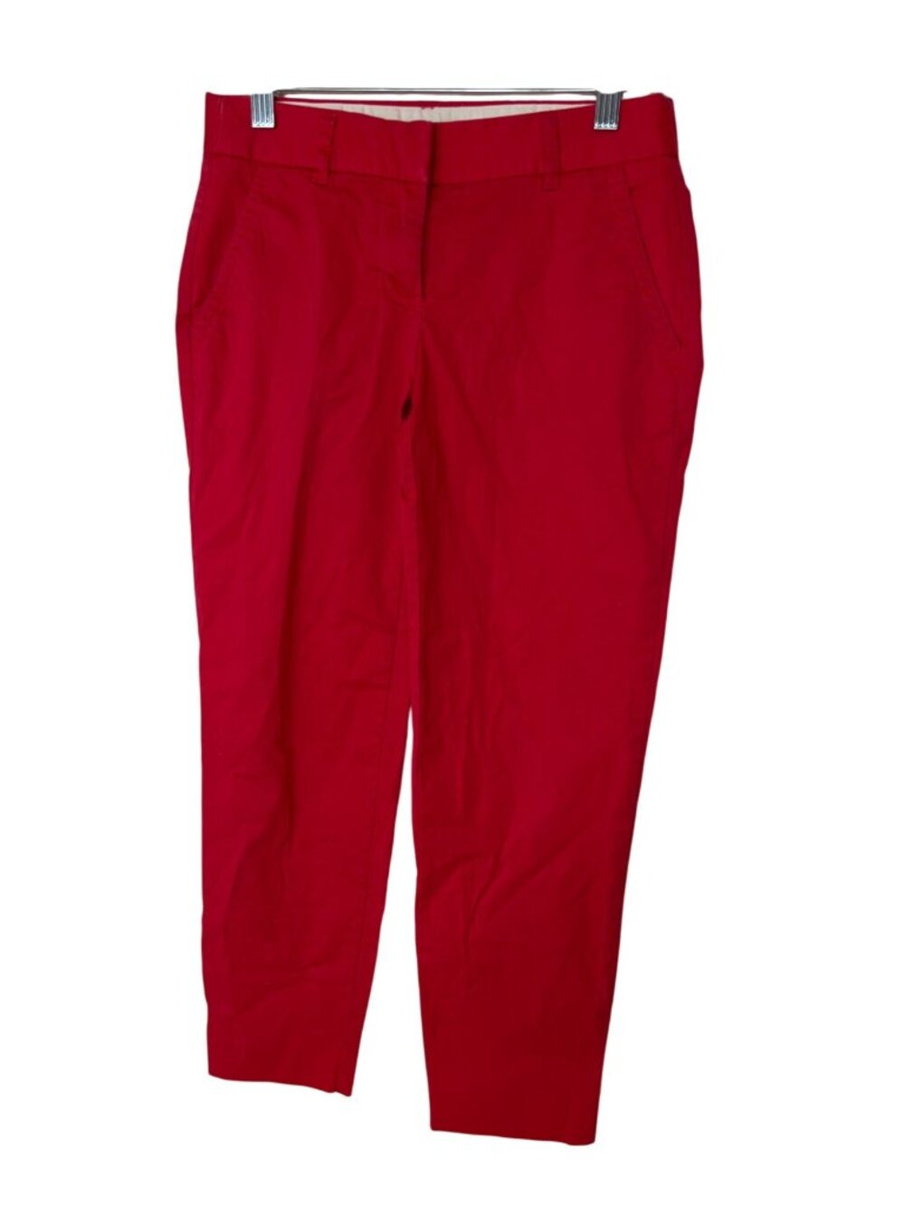 J. Crew City Fit Pants Size 00 Coral/Watermelon Pink Stretch